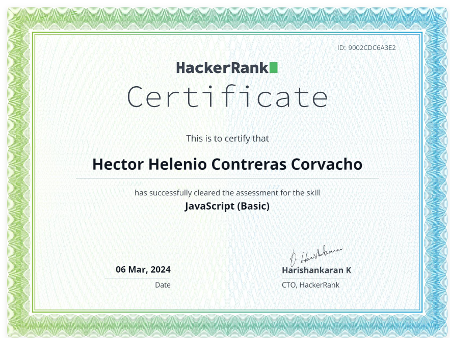 certificado de Javascript nivel básico